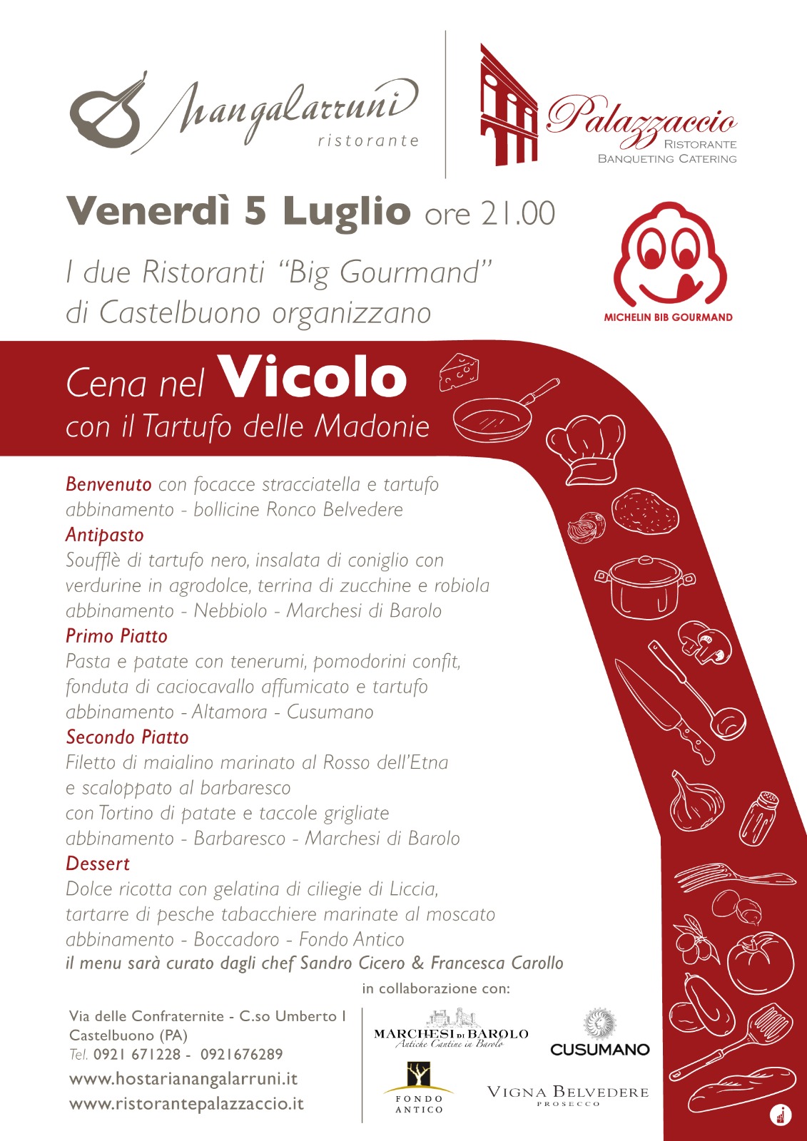 Dinner at Vicolo Bib Gourmand – Castebuono(PA)