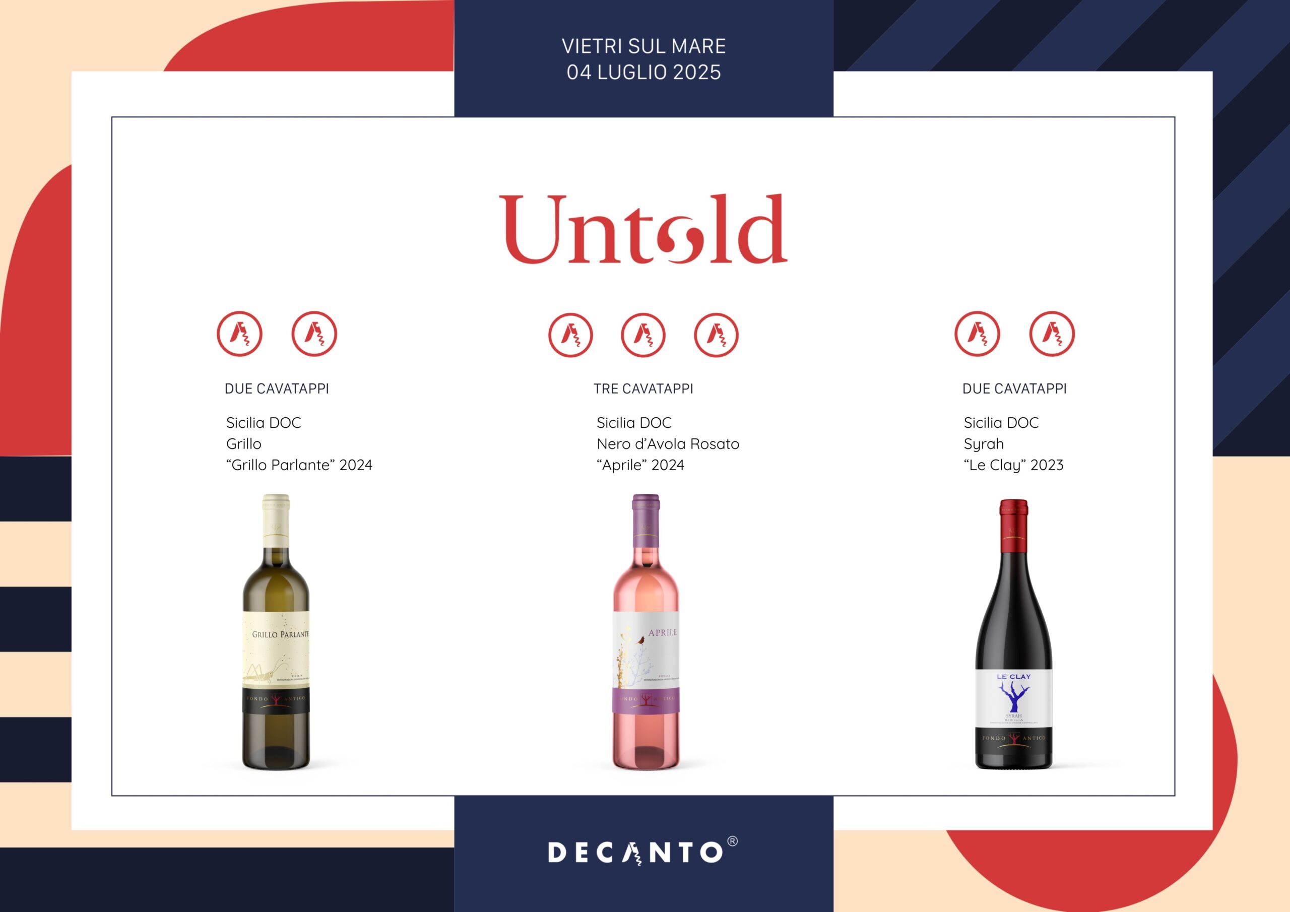 Decanto Untold – Volume II premia i nostri vini
